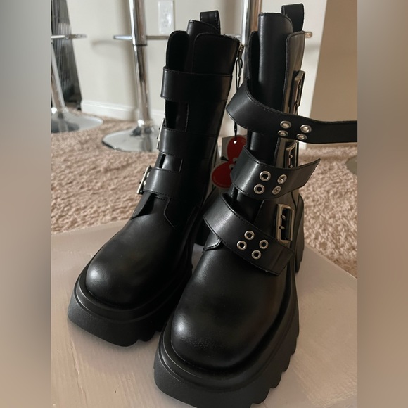 Cider chunky heeled boots - Picture 2 of 4